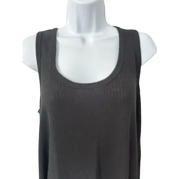 NWT White Birch Oversized Black Ribbed Tank Top – Size Large oversized - Picture 2 of 6